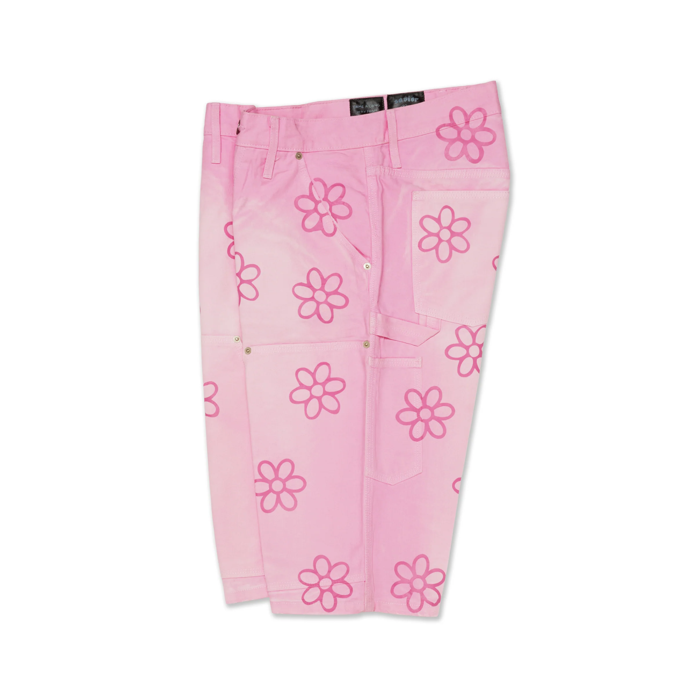Savior Flower Denim Shorts Pink - Image 3